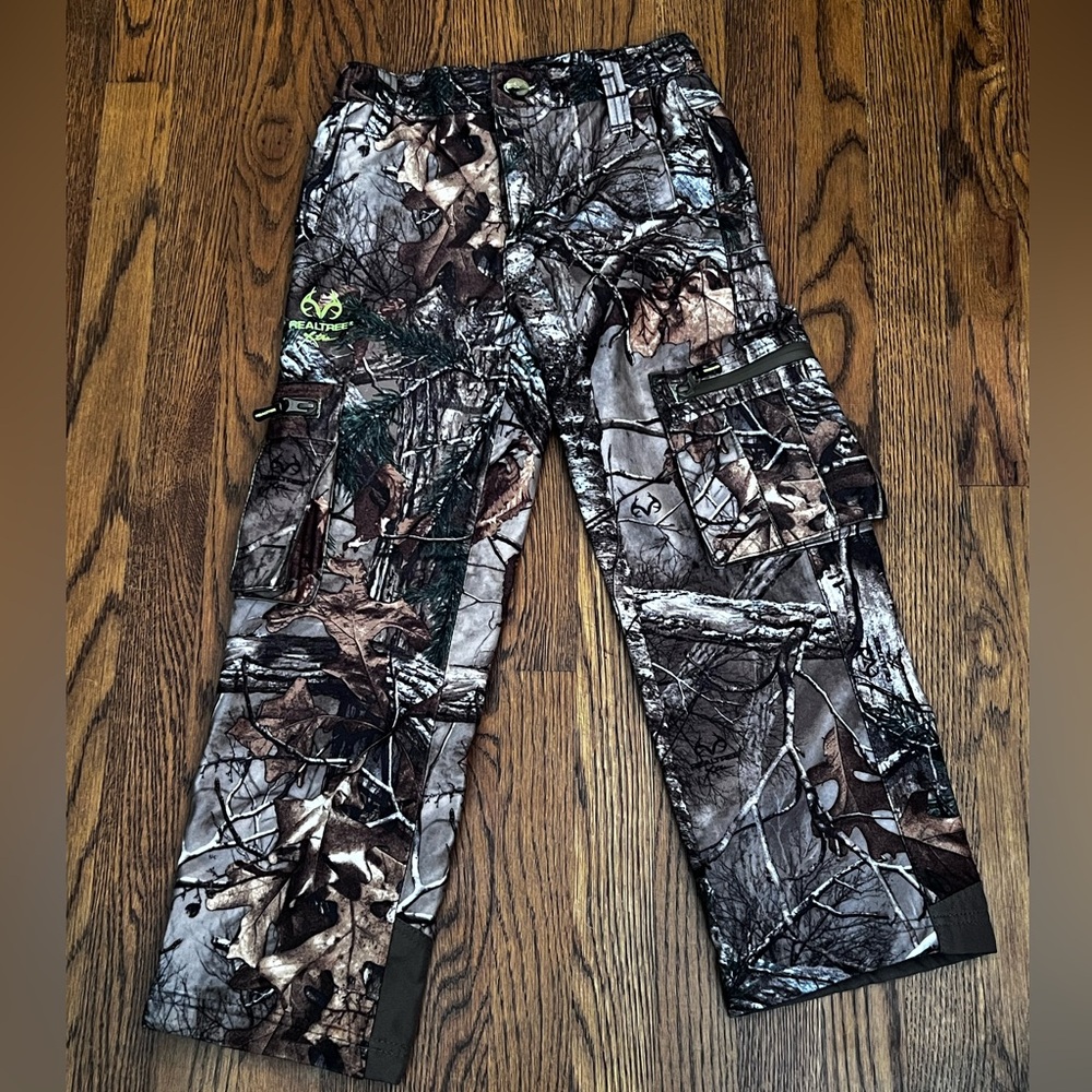 Realtree Xtra Camouflage Pant Boys S (4-6) Used (Like New) Cargo Hunting